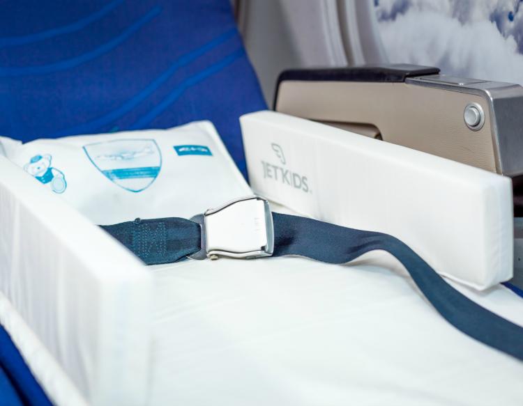BedBox Rideable Child Luggage - Kids Carry-on acts as plane seat bed