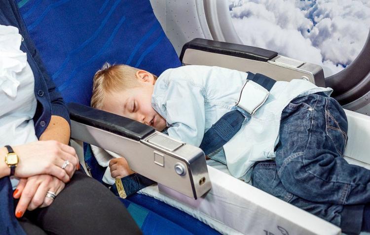 BedBox Rideable Child Luggage - Kids Carry-on acts as plane seat bed