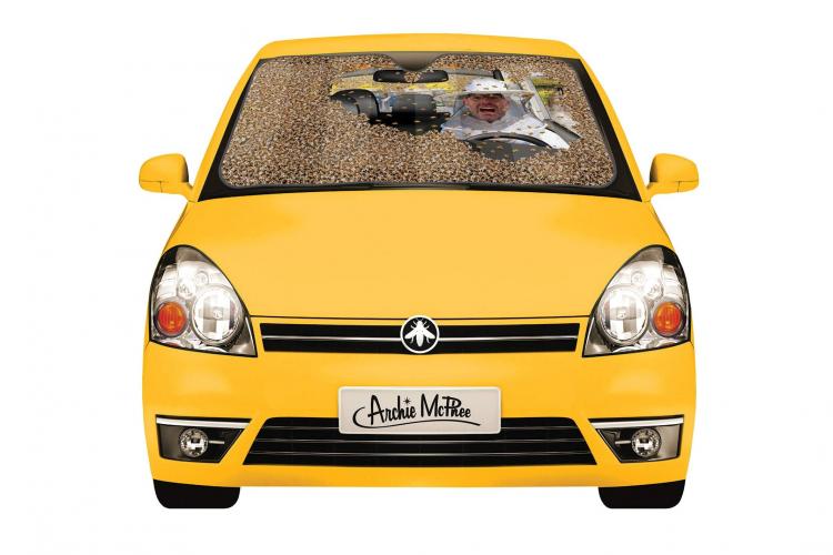 Bees In Car Funny Windshield Sunshade - Bee attack car sun shade
