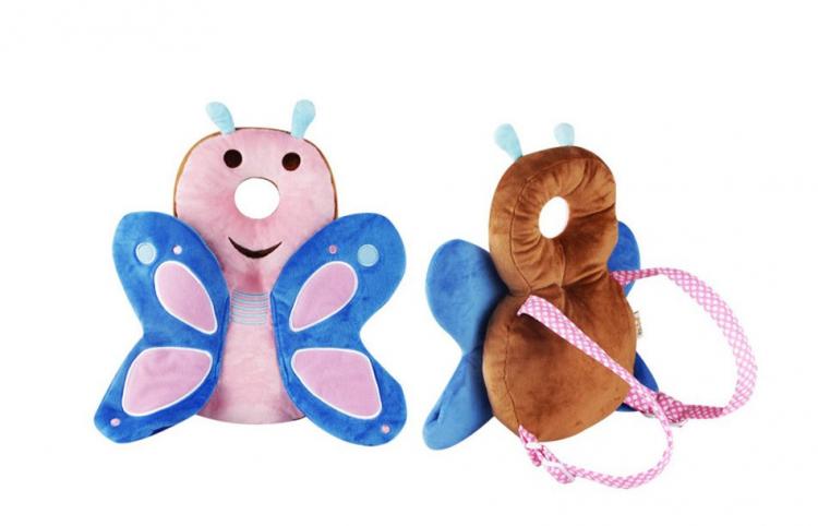 Butterfly Shaped Baby Head Protector backpack - animal shaped flat head shaper pillow