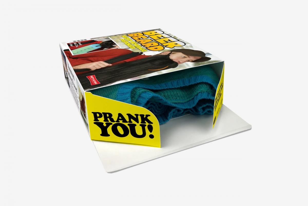 Fake Beard Lets You Hide Beer Inside Of It For Drinking On The Go - Beer Beard Funny Prank Box