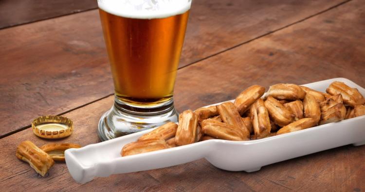 Beer Bottle Shaped Snack Bowl