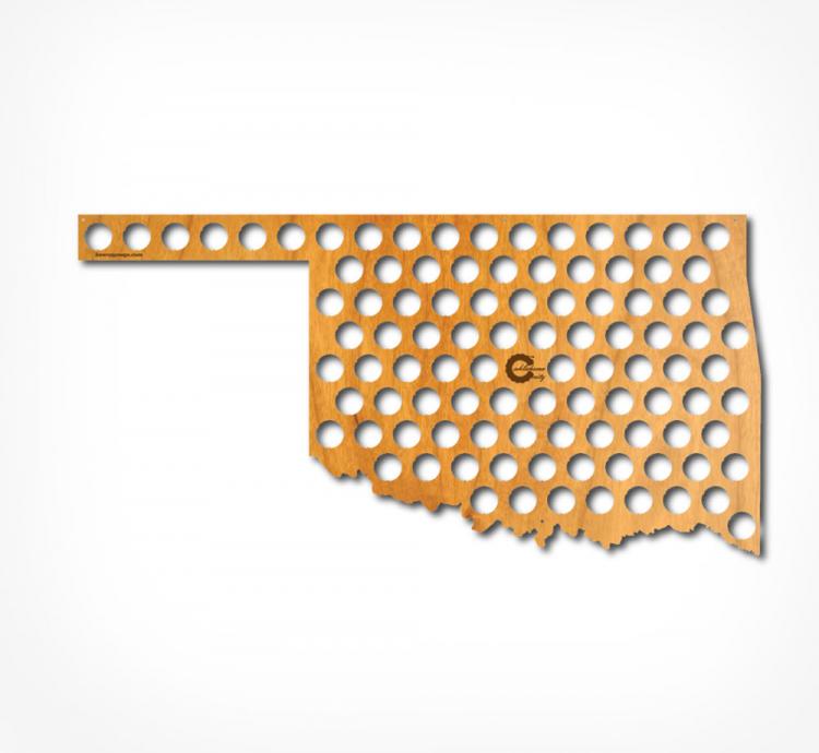 United States Beer Cap Maps - State Shaped wooden beer cap maps for collecting beer caps