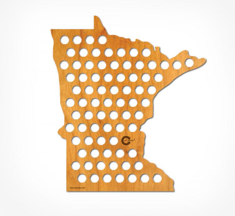 United States Beer Cap Maps - State Shaped wooden beer cap maps for collecting beer caps