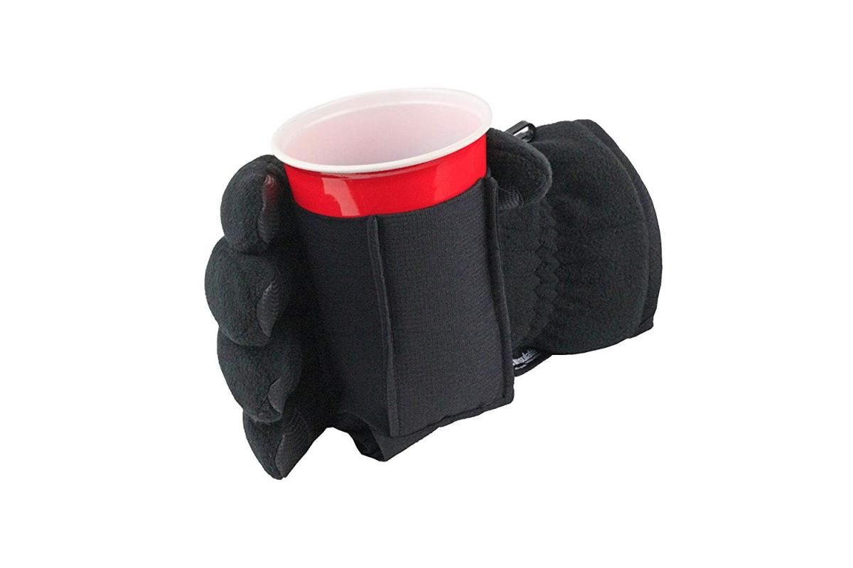 Beer Mitts - Beer koozie mittens hold your beer in the winter