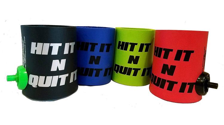 Shotgun Beer Koozie with shotgun button