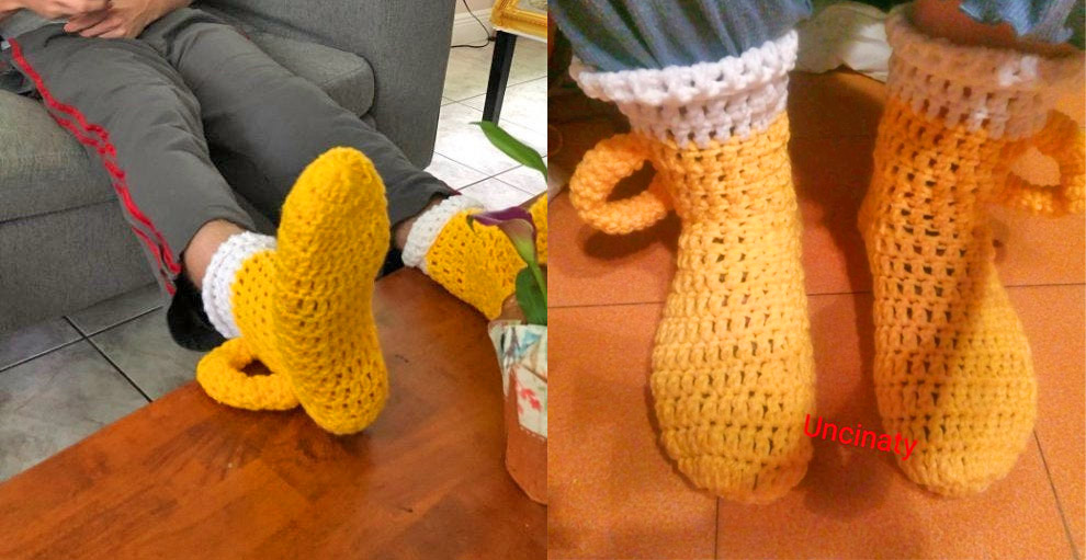Knitted Beer Mug Socks With 3D Handle - Funny beer socks
