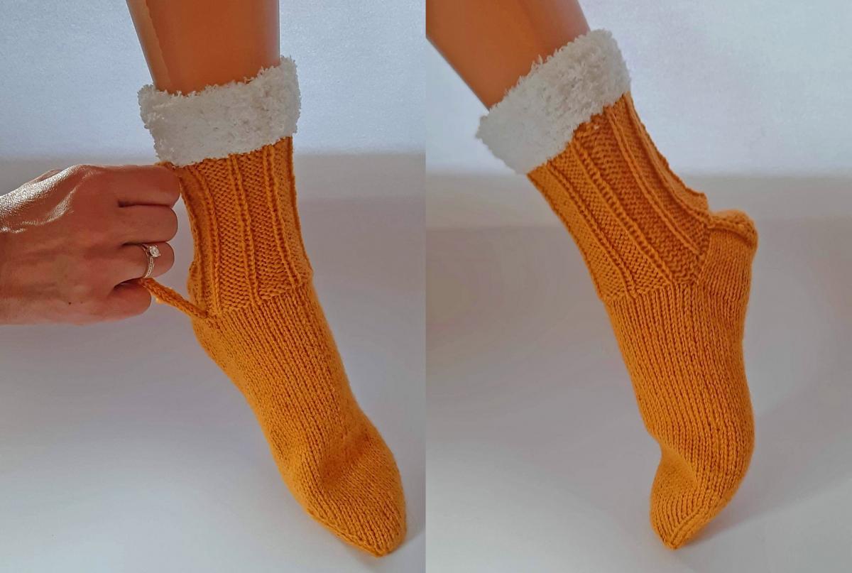 Knitted Beer Mug Socks With 3D Handle - Funny beer socks
