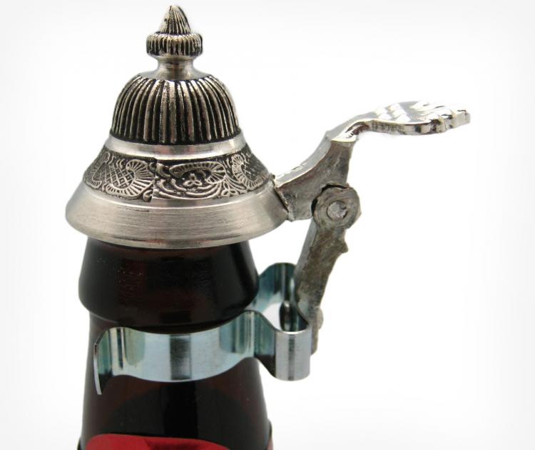 Mini Pewter Stein Beer Bottle Attachment