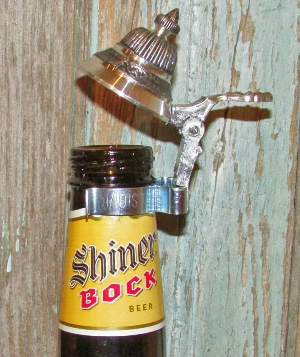 Mini Pewter Stein Beer Bottle Attachment