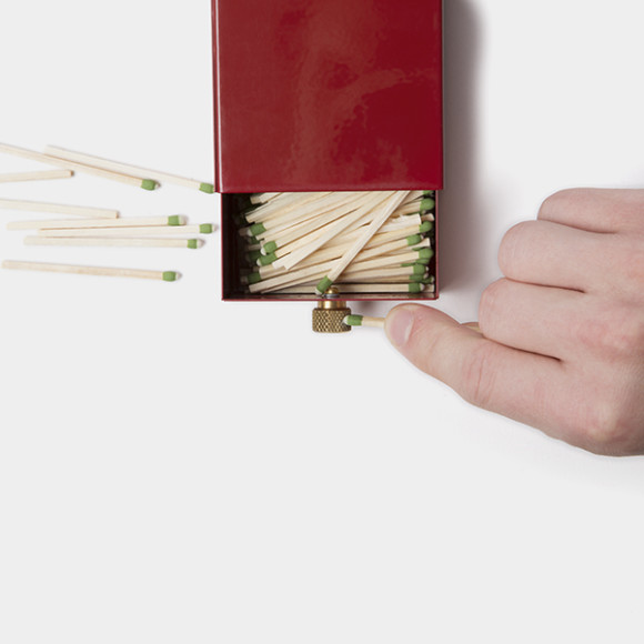 Best Made Sliding Metal Match Safe - Use handle to strike match