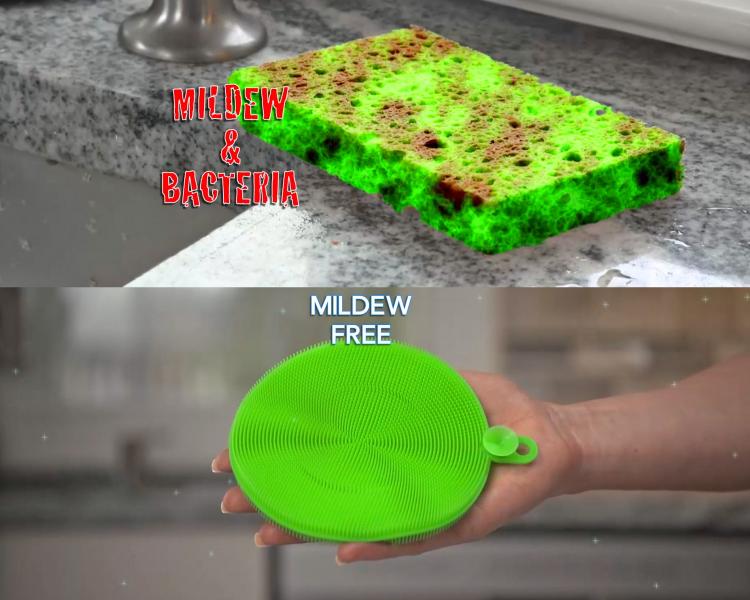 Better Sponge - Unique Multi-purpose sponge, jar opener gripper, oven mitt, pet hair collector - Incredible silicone fingers sponge