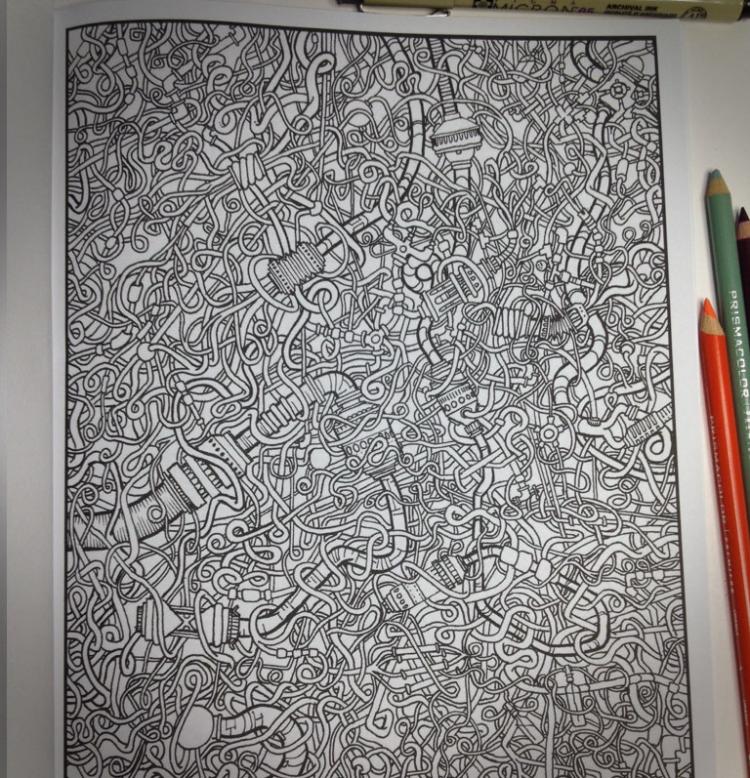 Between The Lines: An Impossible Coloring Book