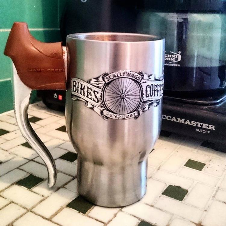Coffee Brake Mug - Coffee Mug Uses Bicycle Brake Handle
