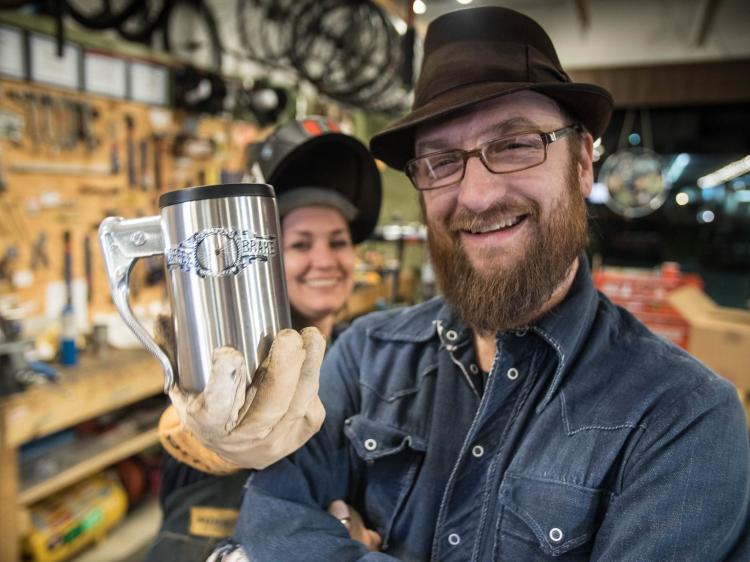 Coffee Brake Mug - Coffee Mug Uses Bicycle Brake Handle