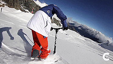 Black Ice Snow Scooter - GIF
