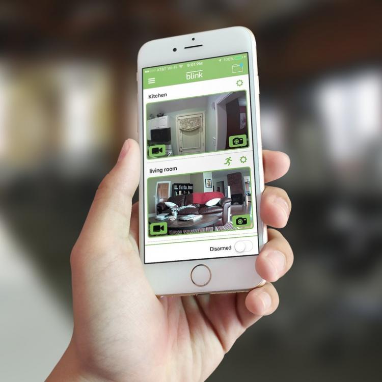 Blink Home Security Camera - Camera powered by 2 AA batteries - home camera only records when movement is detected