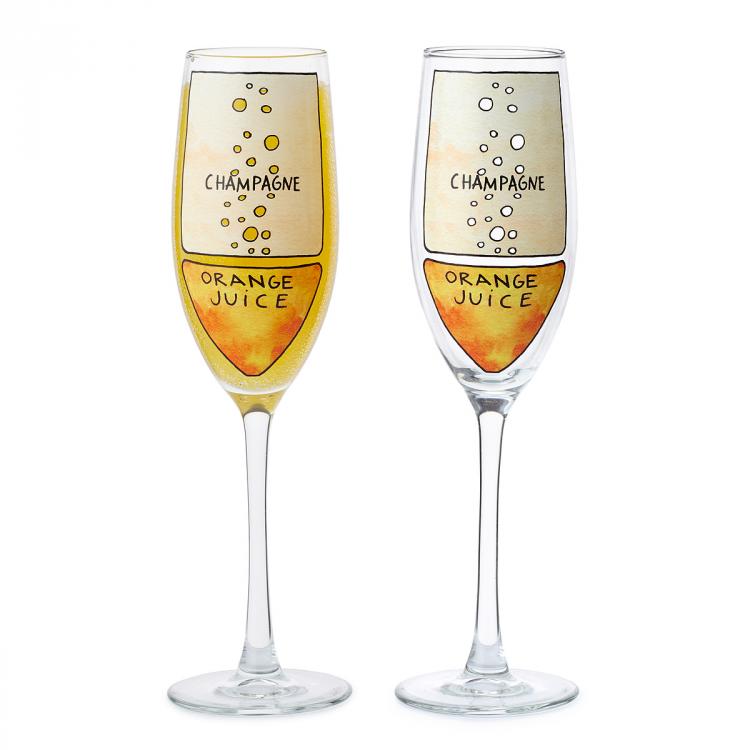 Mimosa Orange Juice Champagne Ingredients Diagram Glasses