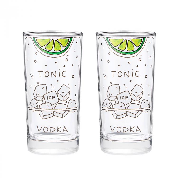 Vodka Tonic Ingredients Diagram Glasses