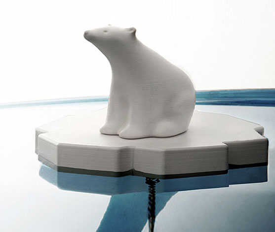 polar bear on iceberg bath stopper
