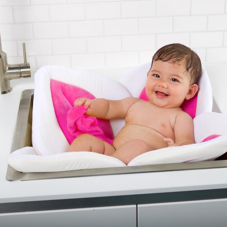 Blooming Bath - Flower Shaped Baby Support For Sink and Tub Baths - Cuddly and soft baby bath