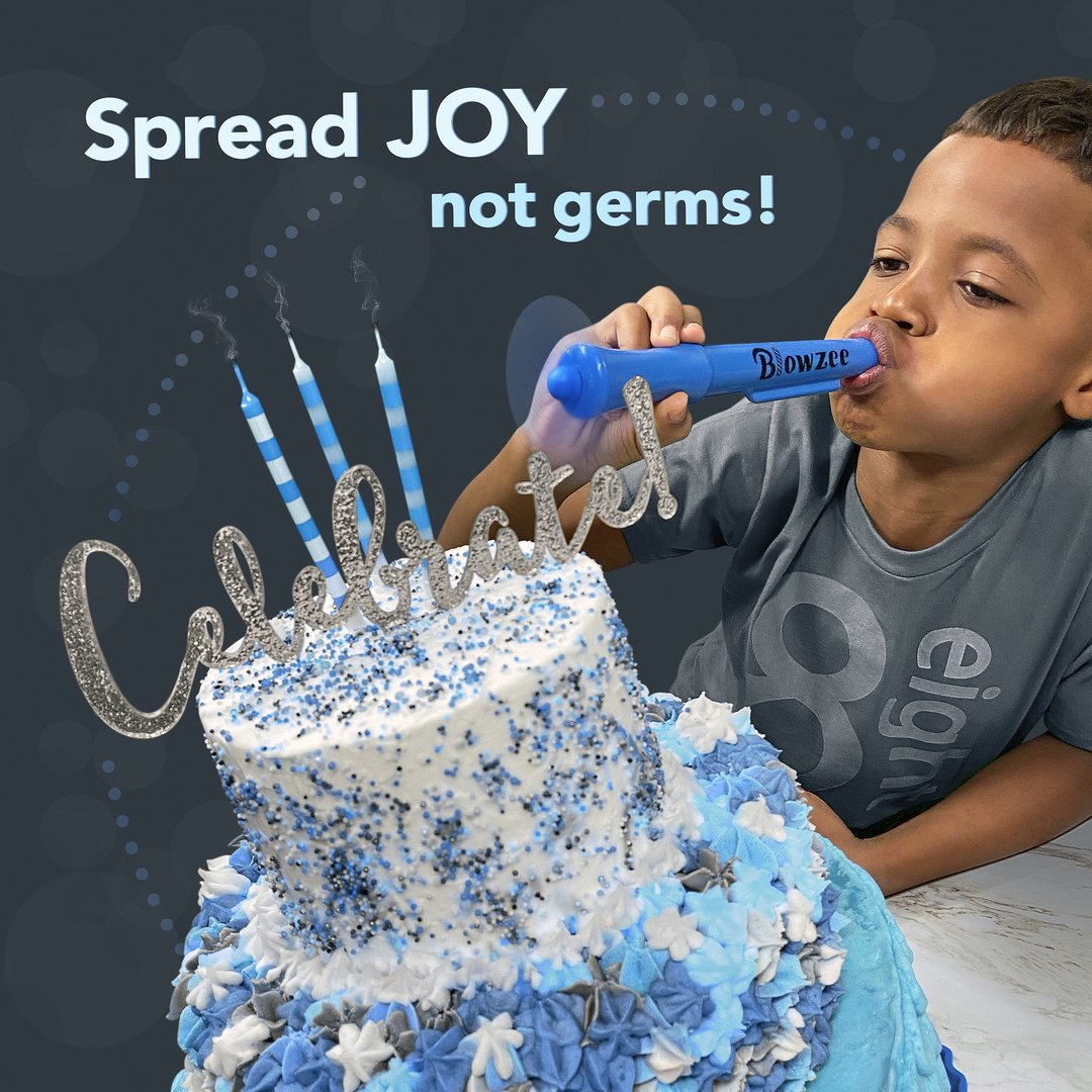 Blowzee Spit Free Cake Candle Blowing Device
