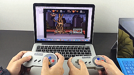 8BITDO Wireless Bluetooth Super Nintendo Game Controller - GIF