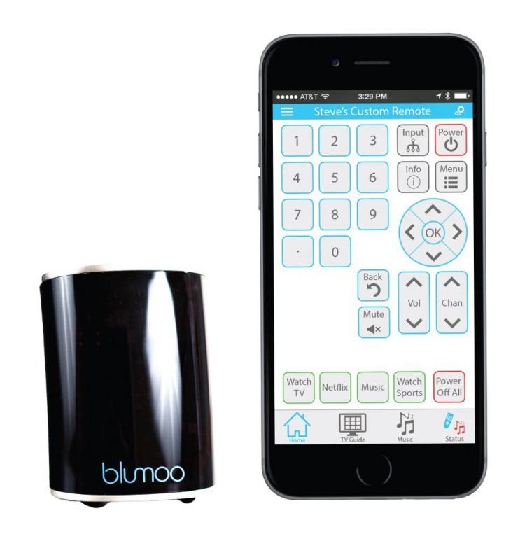 blumoo universal remote for smart phone, tablet, or smart watch
