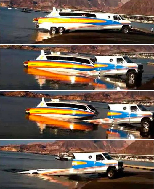 Boaterhome 3-in-1 van, boat, and RV - Half boat half van