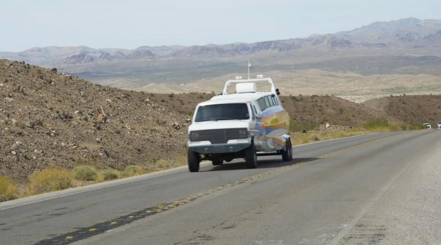 Boaterhome 3-in-1 van, boat, and RV - Half boat half van
