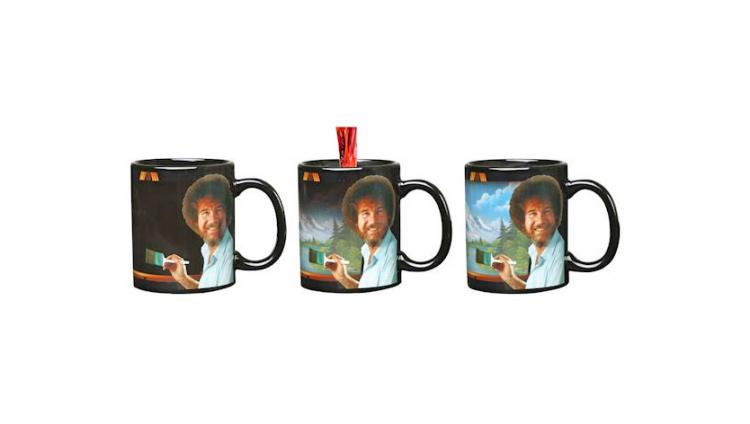 Bob Ross Heat Changing Mug - Makes Bob Ross Painting Appear with hot liquid