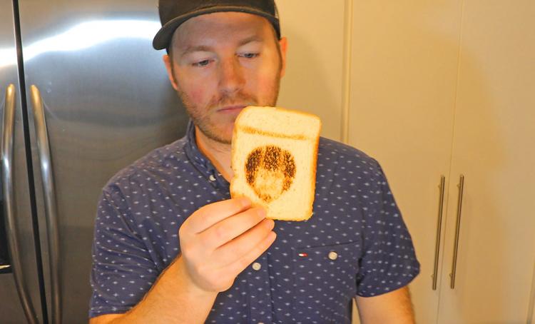 Bob Ross Toaster Toasts Bob Ross Face Onto Toast