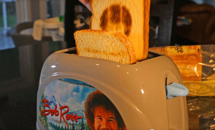 Bob Ross Toaster Toasts Bob Ross Face Onto Toast