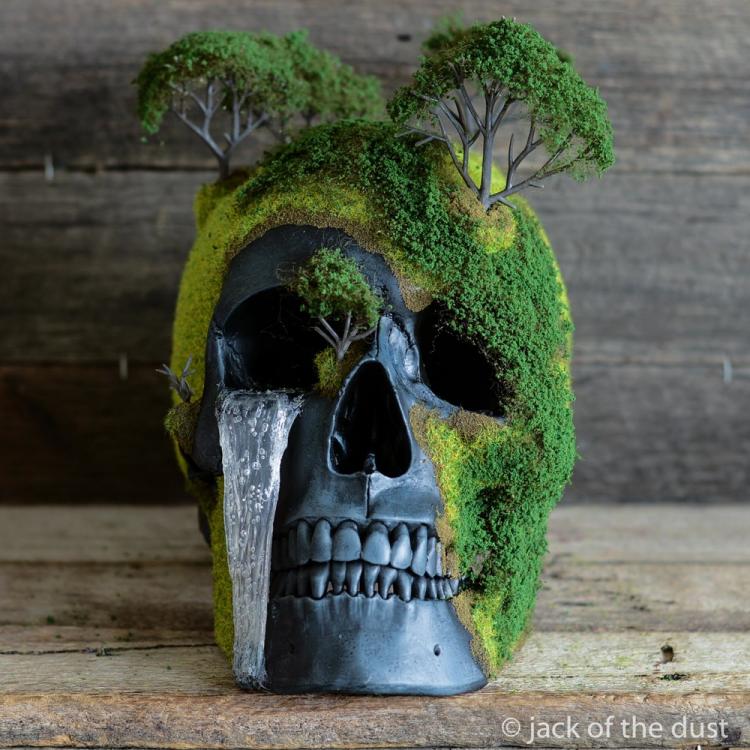 Bonsai Skulls - Fake Human Skull Nature Decor Art Pieces