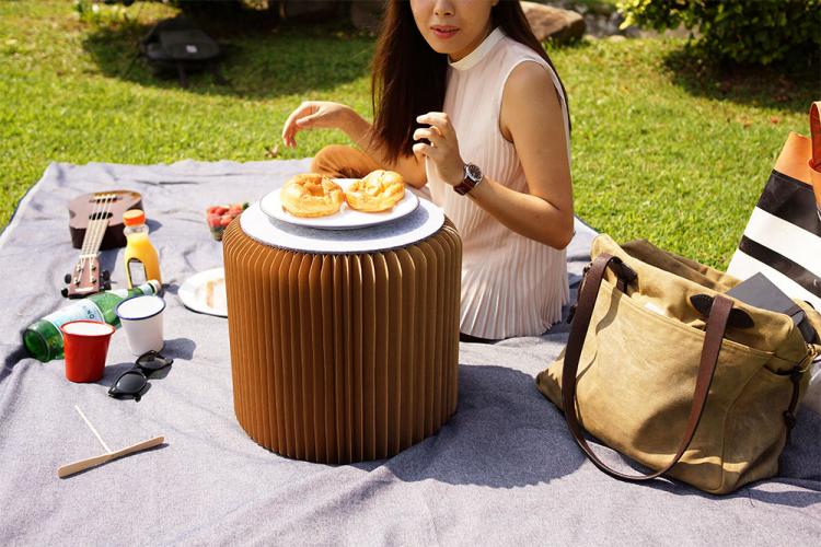 Bookniture Book Chair - Honeycomb book table and stool - Book Futniture Design