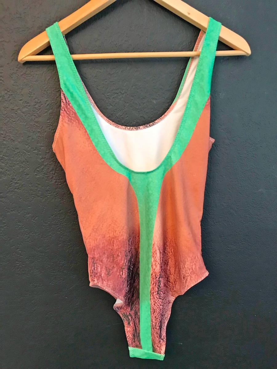 Borat One Piece Swimsuit With Hairy Chest