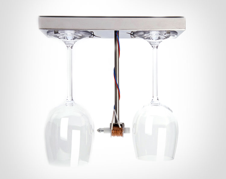 Bottoms Up Doorbell Made From Wine Glasses