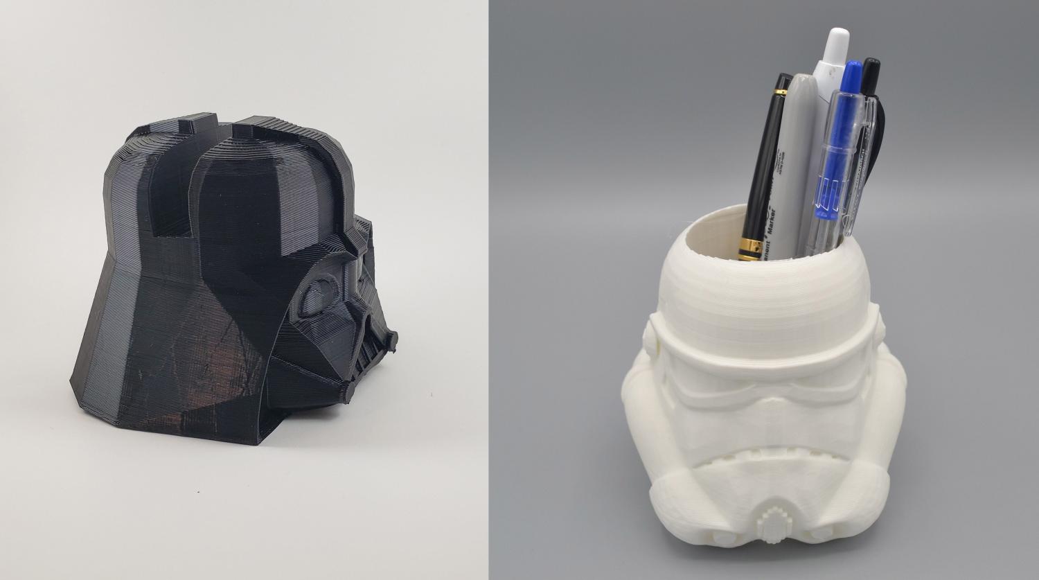 Darth Vader Helmet Smart Phone Holder - Stormtrooper helmet cup pen holder