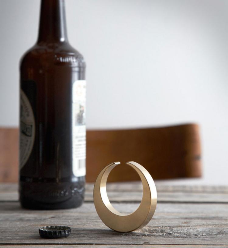 Brass Crescent Bottle Opener