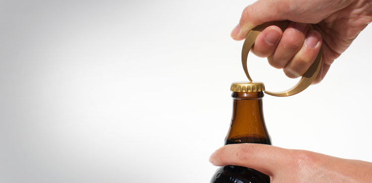 Brass Crescent Bottle Opener