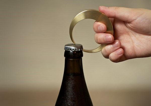 Brass Crescent Bottle Opener