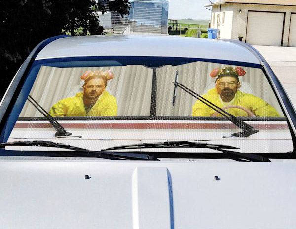Breaking Bad RV Sunshade - Walt and Jess In RV Sunshade