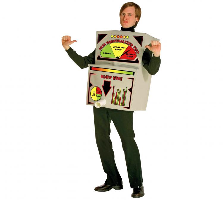 Breathalyzer Costume - Blow Here Alcohol Test Halloween Costume