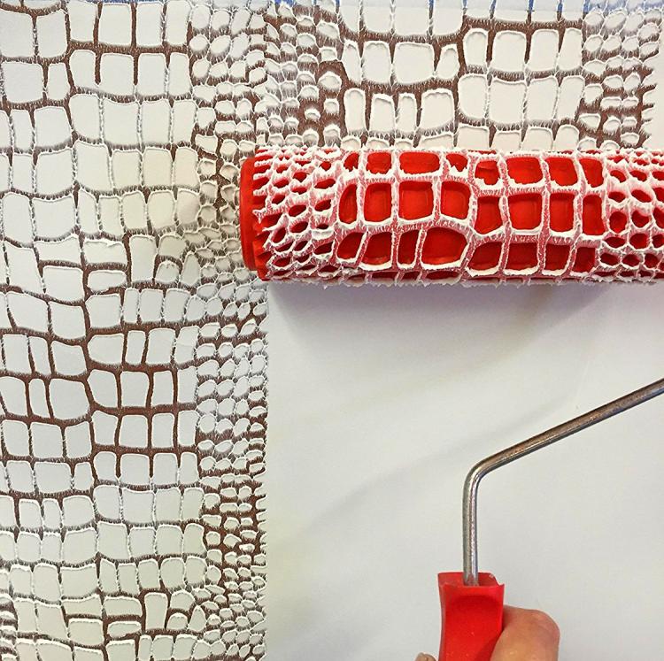Crocodile Skin Pattern Paint Roller - Crocodile Skin Pattern Cement Stamper Roller