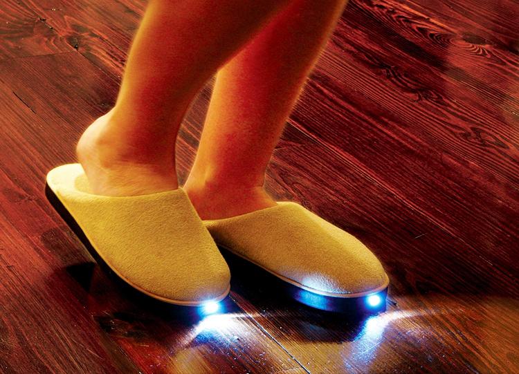 Bright Feet Lighted Slippers - Flashlight Slippers - LED Slippers