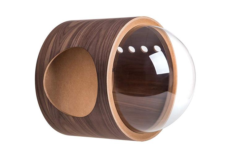 Bubble Window Wall-Mounted Cat Bed - Floating futuristic spaceship cat bed lounger - MYZOO Spaceship gamma