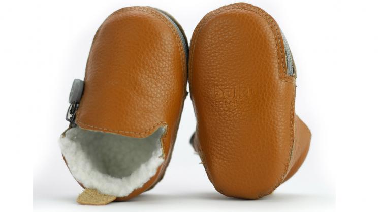Buku Zip-Up Leather Baby Shoes - Hassle-free quick on baby shoes - Best zipper baby shoes
