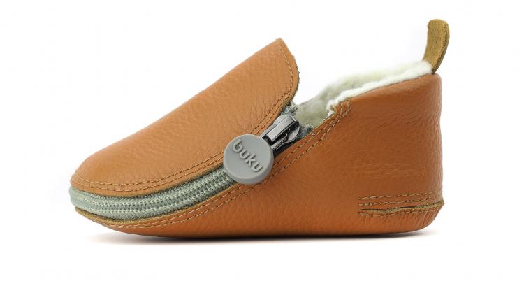 Buku Zip-Up Leather Baby Shoes - Hassle-free quick on baby shoes - Best zipper baby shoes