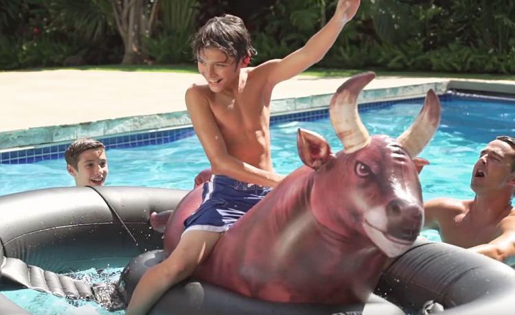 Intex InflataBULL - Inflatable bull riding pool toy - Blow-up rodeo pool/river/lake/ocean/water toy