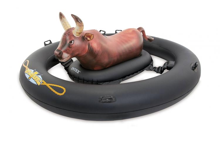 Intex InflataBULL - Inflatable bull riding pool toy - Blow-up rodeo pool/river/lake/ocean/water toy